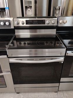 Estufa electrica Samsung negra con gris