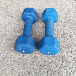 Set Of 8lbs Dumbbells 