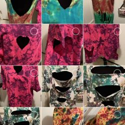 New tie-dye T-shirts size is size medium to extra-large $15 each