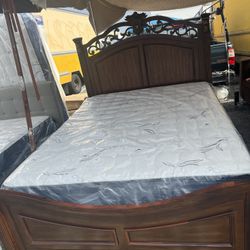 Cama Queen Size Nueva En Caja Incluye Colchones Memory Foam