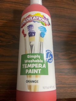 Colorations simply washable tempera paint 16fl oz orange new