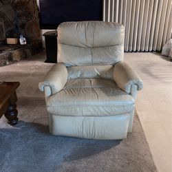 Leather Topped Rocker/recliner Chair
