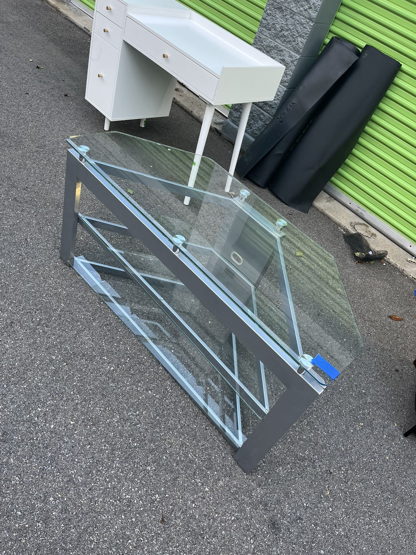 3-tier Glass Entertainment Table