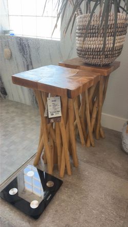 end tables drift wood