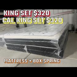 King Size Pillow Top Mattress With Box Spring 