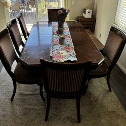 Dinning Room Table Set With Chairs And Leaves