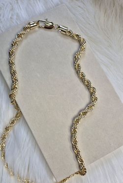 Men's rope chain 14K gold plated high quality jewelry hypoallergenic waterproof non tarnish excellent quality jewelry 75$
