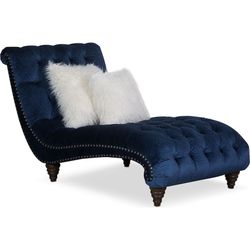 Navy Blue Chaise 