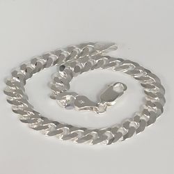 8" Solid 925 Sterling Silver Curb Cuban Link Bracelet Bold Shine