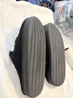 Black Sherpa Slip-On Slippers