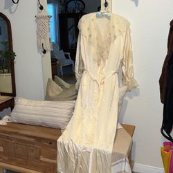 Vintage New Dior Robe And Nightgown 