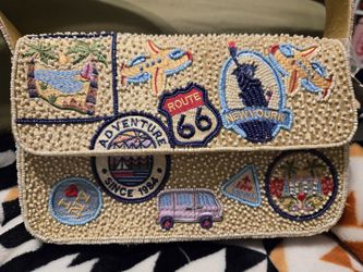 Passport Beaded Purse