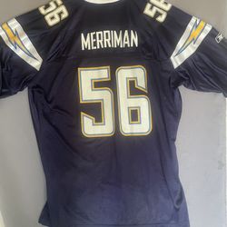 Reebok Shawne Merriman San Diego Chargers Authentic Jersey 56 NFL Navy Mens 2XL