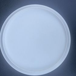 Off White White Round Plate 14 in x 14 in