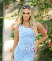 NWT Aria Diamond Blue Sequined Dress