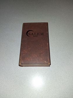 SALEM 1692 FAUX LEATHER BOOK CARD GAME