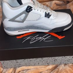 Air Jordan 4 White Cement Sneakers