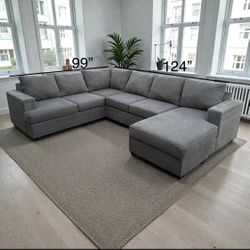 Beautiful Gray Sofa Sectional Couch + Free Delivery 