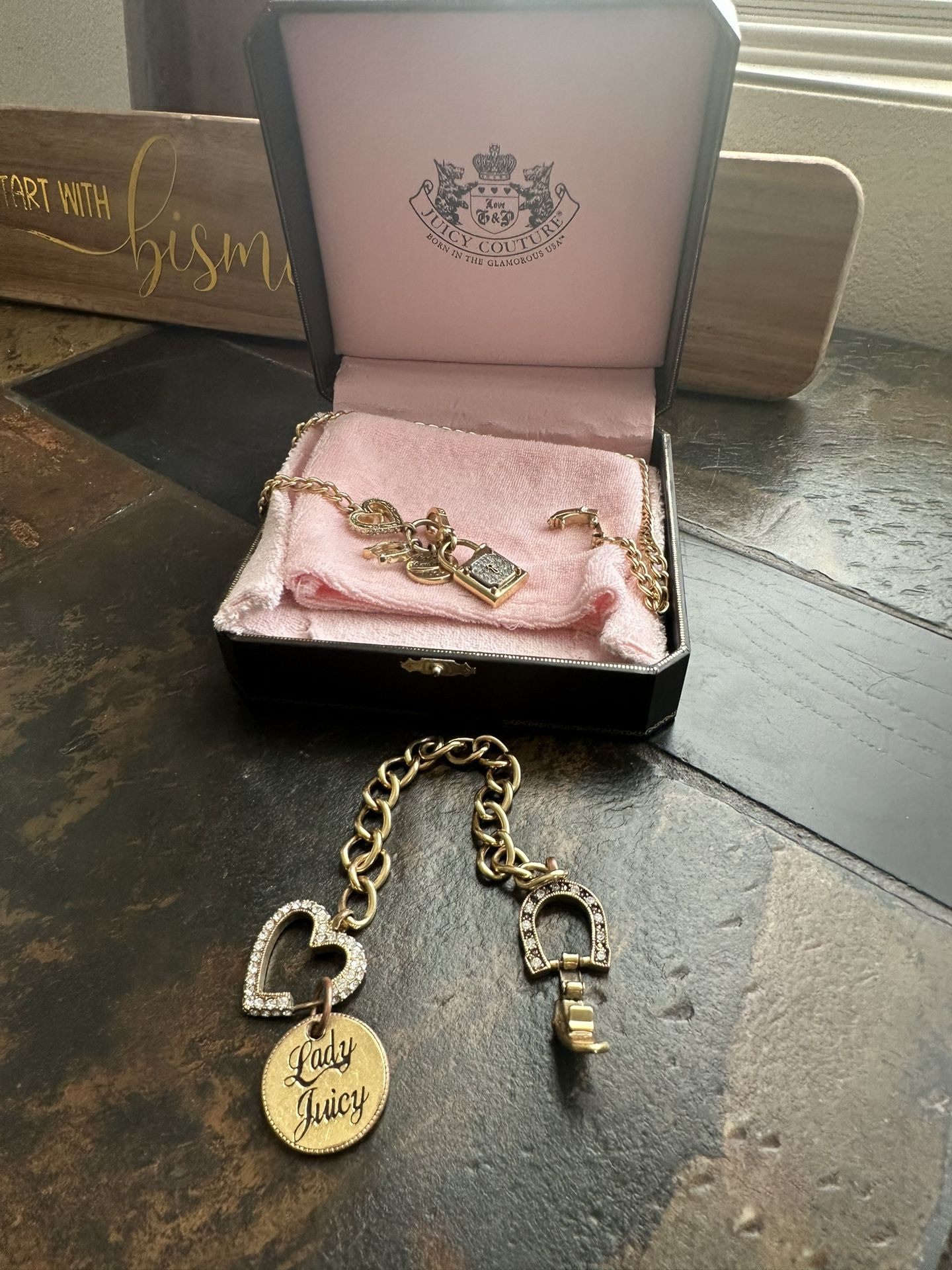 Rare Vintage Juicy Couture Set of Necklace, Bracelet