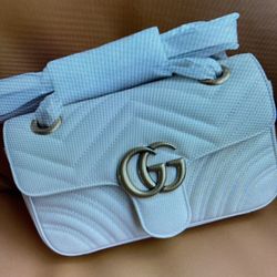 White crossbody handbag