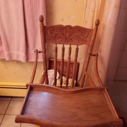 Antique  High chair With Hight Adjustment 