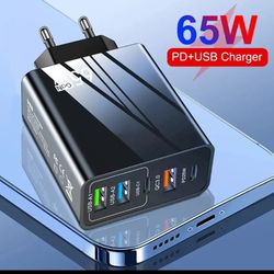 65w Fast Charger Mobile Charging Head Pd Plus 3usb Travel Multi Interface Charger 3.1A For Samsung Xiaomi Iphone Us Adapter