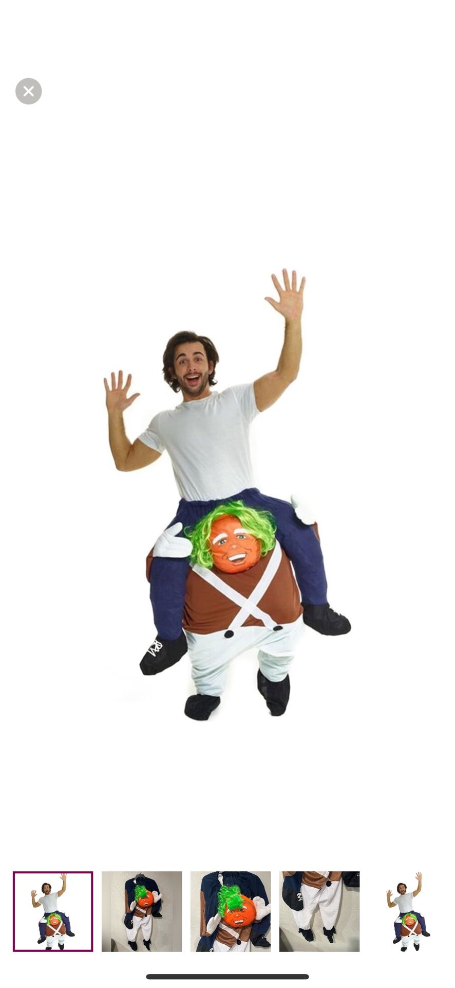 MORPH COSTUMES Adult Chocolate Factory Worker Piggyback Halloween Costume