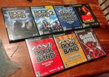 Assorted PS2 rockband games