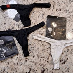 Men's Underwear Thongs 3pr Size Medium, Large