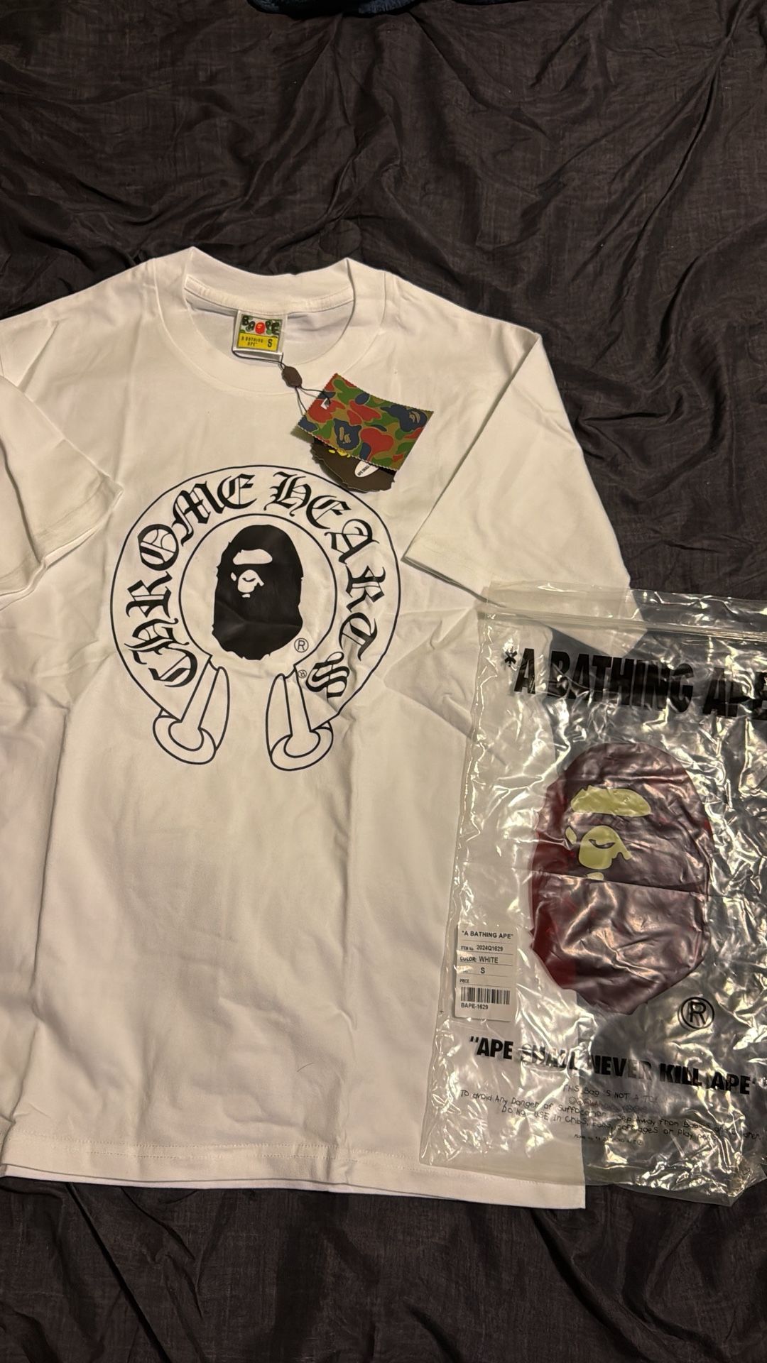 BAPE X Chrome Hearts White Streetwear Tee