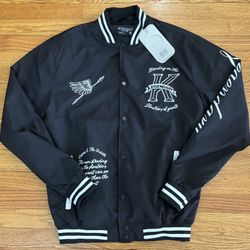 Seven Souls Varsity Jacket Men's Medium Snap Button “ Legendary” Graphic New