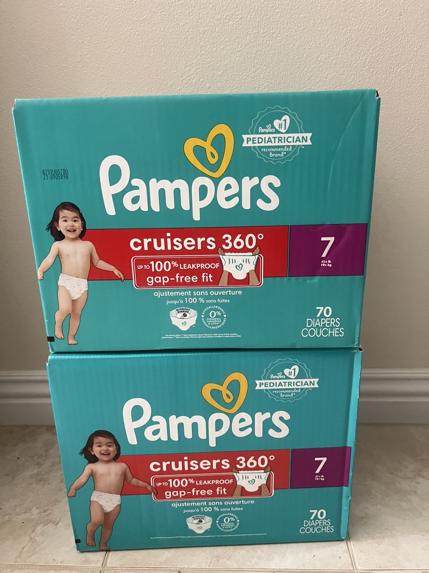 $35 Each. Size 7. 70 Diapers Couches