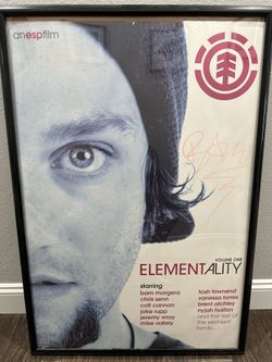 Rare Bam Margera signed poster