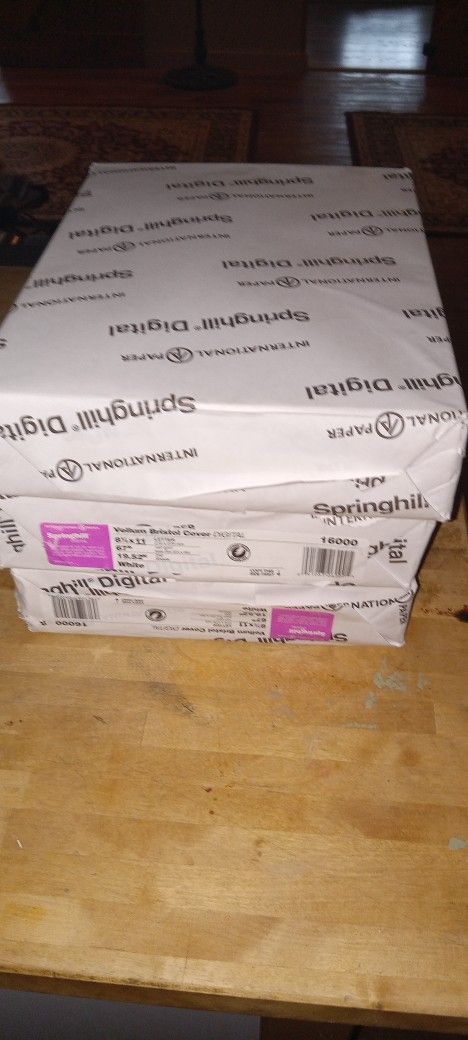 3 Brand New 250 Piece White Reams Of Paper Deal