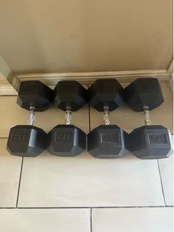 Pair of rubber hex dumbbells weights  95-180$ 85-160$ pairs