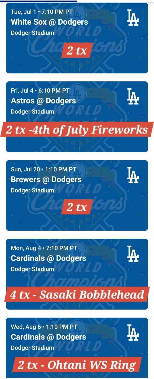Dodger Tickets Good Seats And Shade