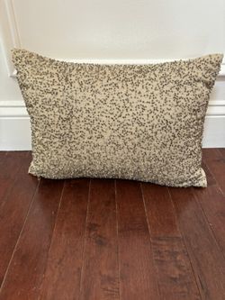 Tan Beaded Pillow