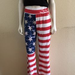 Women’s American Flag Print Pants Size M