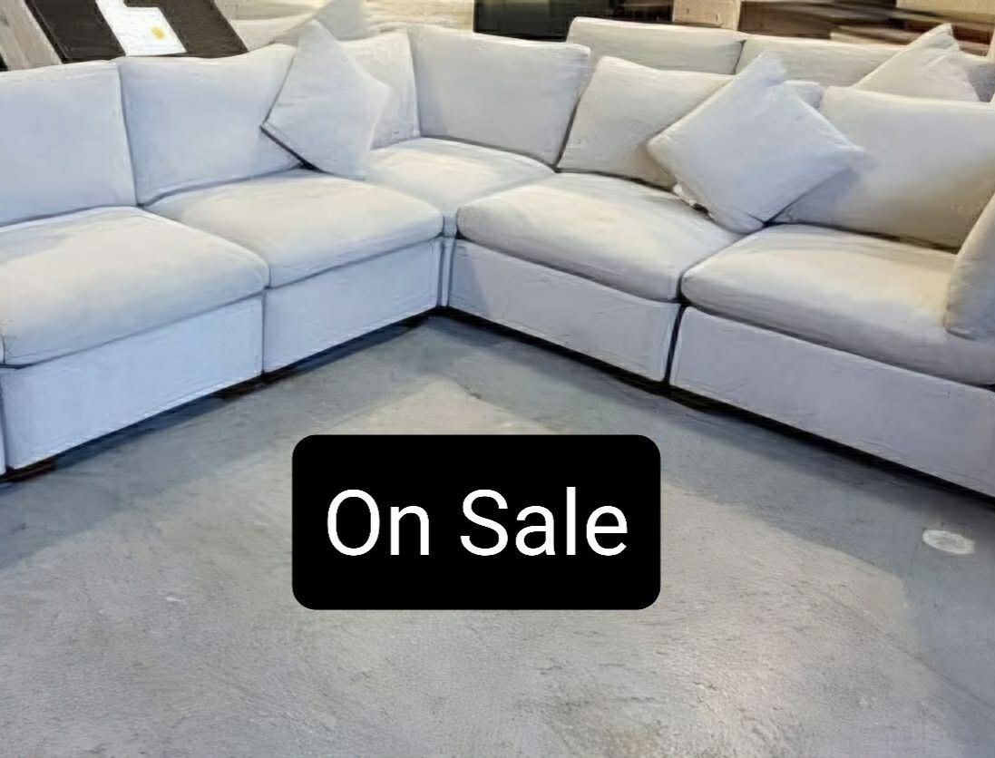 Gray Cloud Dupe Modular Sectional Couch Sofa