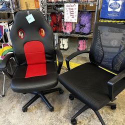 Desk Chair Mash Black $49 Black & red $79 