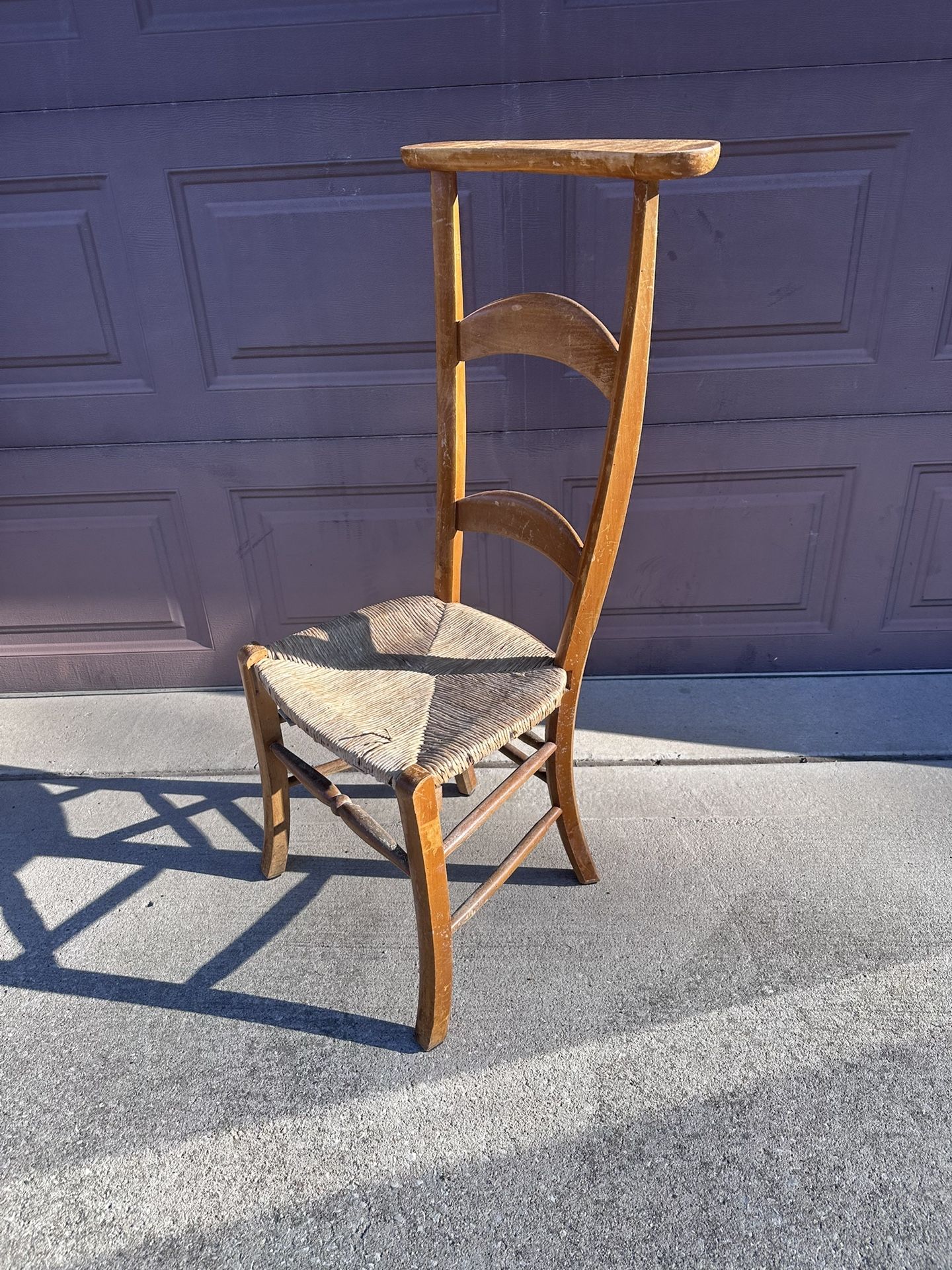 Antique Vintage French Prayer Chair