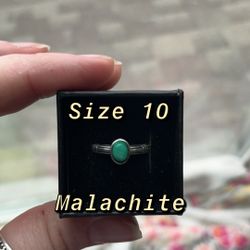 Malachite Sterling Sliver Ring 