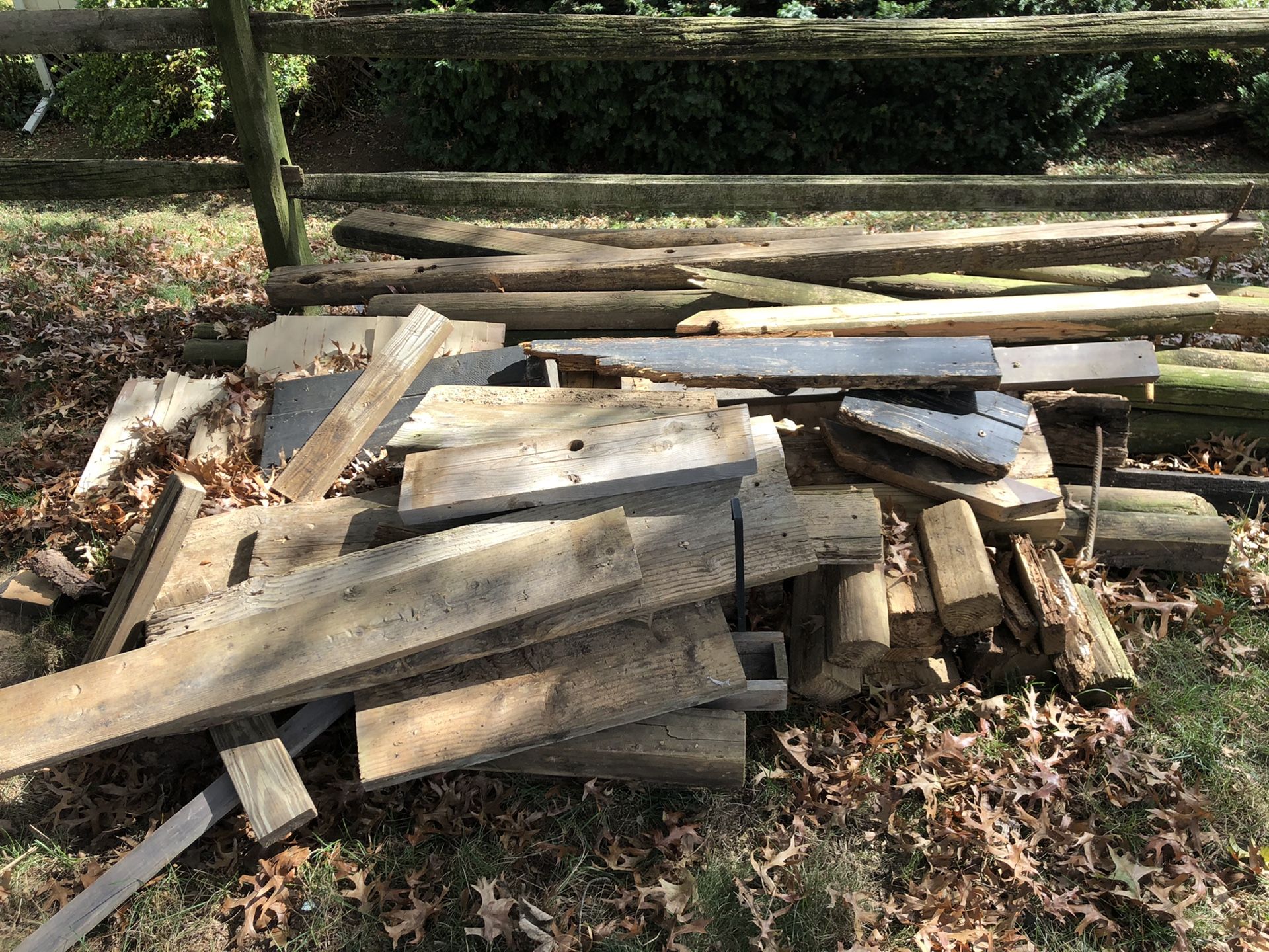 Free firewood (landscape timbers, 4x4’s and 2x4’s)