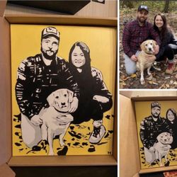 Hand Painted From Your Photo 16”x20” On Canvas 