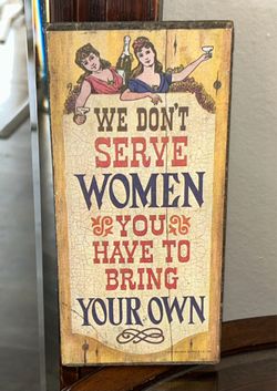 Vintage small plaque “Man Cave” decor 7.5X3.5’