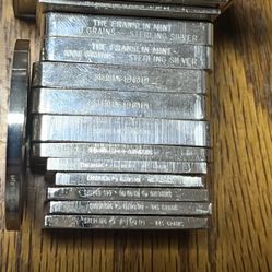 SILVER INGOTS , LOTS ARE FRANKLIN MINT,925, 28 oz