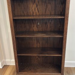 Book Shelf Oak  60” High 37” Wide, Well Built 