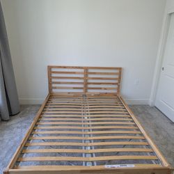 IKEA Tarva Queen Bed Frame with Slats 