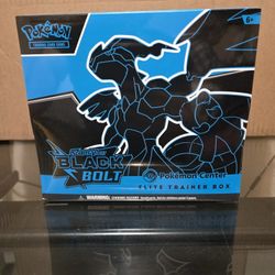 Black Bolt Pokemon Center Exclusive Elite Trainer Box