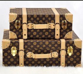 Monogram Star Decorative Storage Trunks - Set of 2